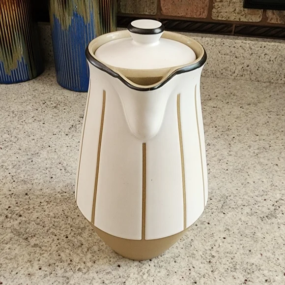 Denby Stoneware Mid Century Coffee Pot / Tea Pot serveware Pitcher 2.5 pts - Picture 3 of 9